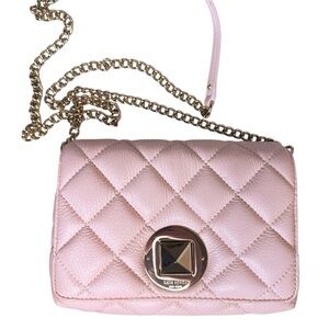 KATE SPADE Quilted Leather Crossbody Nag One Size in Pale Pink